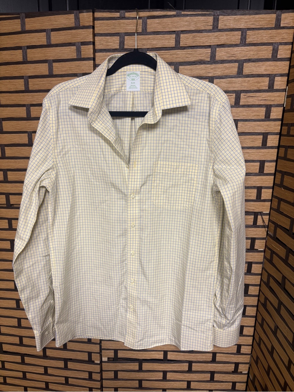Brooks brother yellow button down shirt size 15